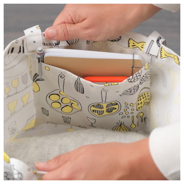 Сумка ТРЕБЛАД, белый/желтый, серый - фото 2