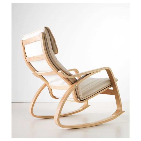Кресло-качалка ПОЭНГ, дубовый шпон, Ранста неокрашенный - фото 3