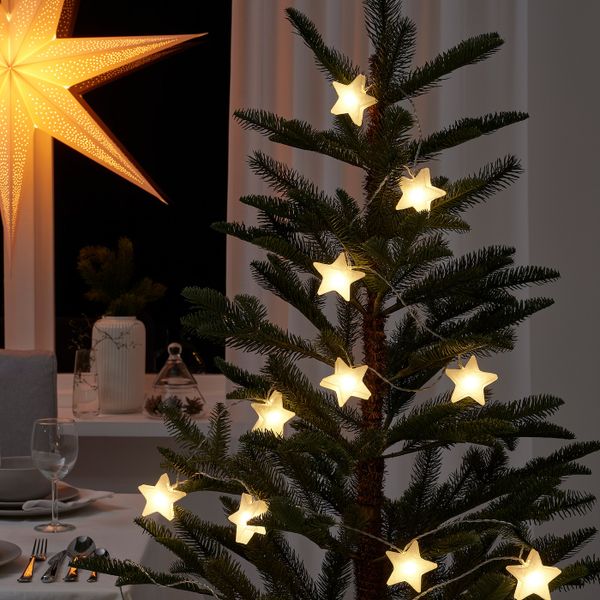 Гирлянда, 12 светодиодов, с батарейным питанием звезда IKEA STRÅLA СТРОЛА 505.030.89 - фото 4