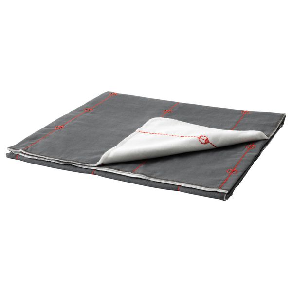 Плед АНВЭНДБАР, серый/белый (130x170 см) - фото 1