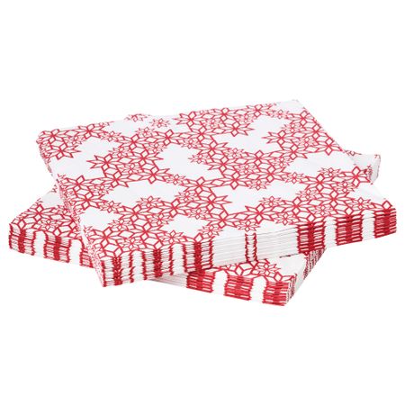 Салфетка бумажная ВИНТЕР 2017, красный (33x33 см)