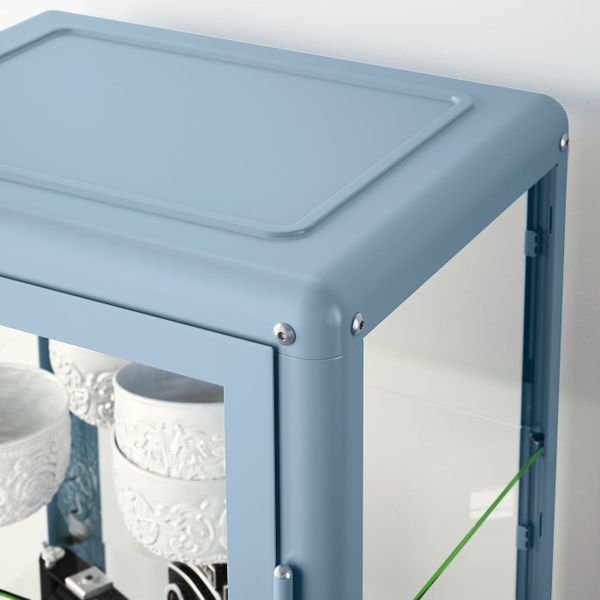 Шкаф-витрина, синий 57x150 см IKEA ФАБРИКОР 604.090.34 - фото 4