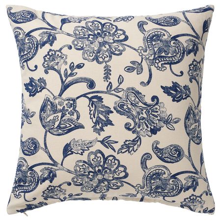 Чехол на подушку, неокрашенный/синий 50x50 см IKEA JUNIMAGNOLIA ЮНИМАГНОЛИЯ 705.017.77