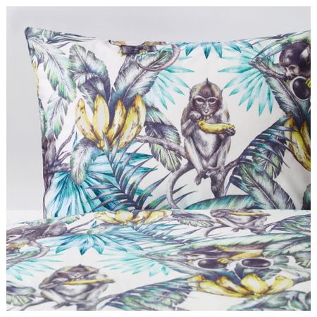 Пододеяльник и 1 наволочка СТУНСИГ, обезьянка (150x200/50x70 см)