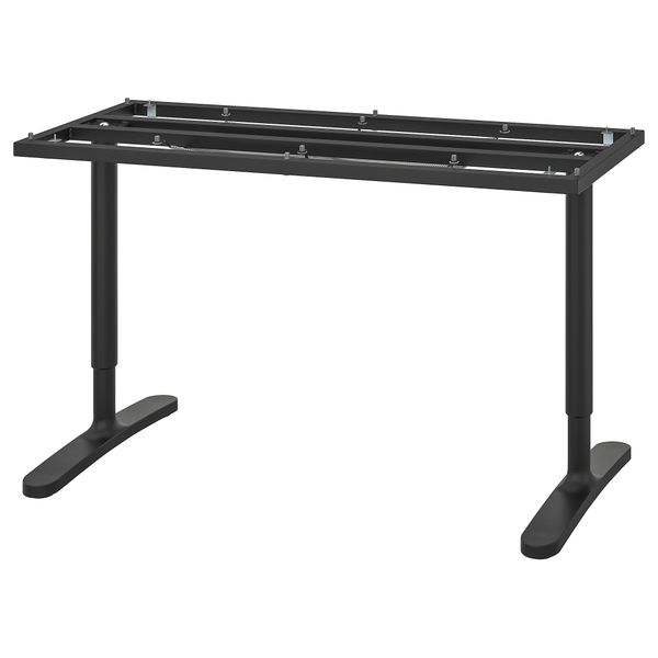 Подстолье для столешницы, 140x60 см, черный IKEA BEKANT БЕКАНТ 302.553.25 - схема-чертеж с размерами