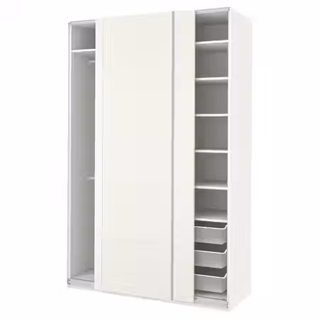 PAX / BERGSBO Гардероб - белый/белый 150x66x236 см