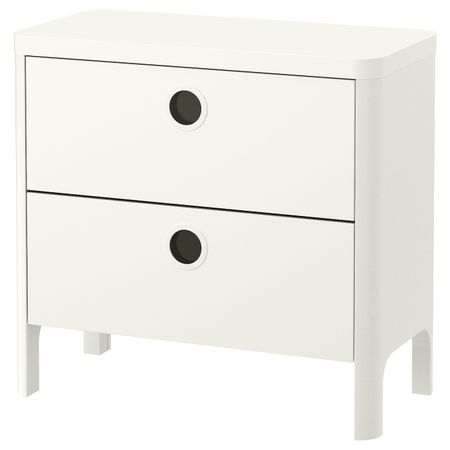 Комод с 2 ящиками, белый 80x75 см IKEA BUSUNGE БУСУНГЕ 703.649.21