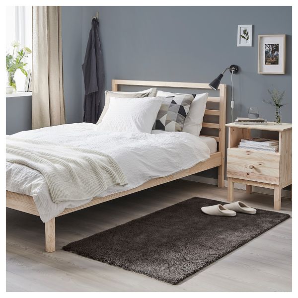 Ковер, короткий ворс, темно-серый 80x150 см IKEA STOENSE СТОЭНСЕ 904.268.19 - фото 3