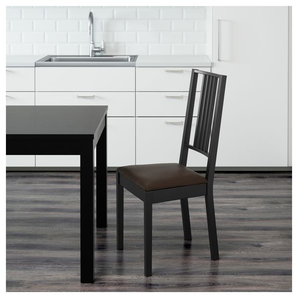 Стул БЁРЬЕ, коричнево-чёрный, Шифтебу коричневый - фото 2