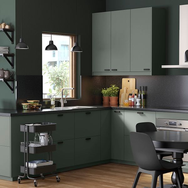 Навесной горизонтальный шкаф, белый, Bodarp серо-зеленый, 80x40 см IKEA METOD МЕТОД 693.944.53 - фото 4