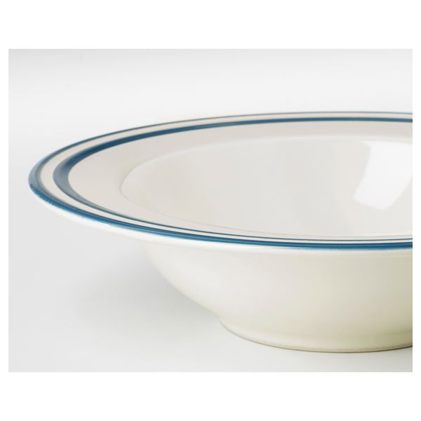 Тарелка глубокая ФИНСТИЛТ, белый с оттенком, синий (24 см) - схема-чертеж с размерами