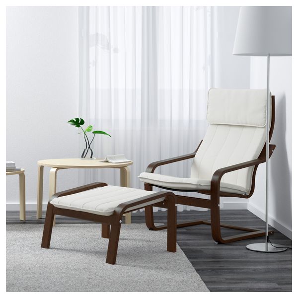 Табурет для ног ПОЭНГ, коричневый, Ранста неокрашенный - фото 2