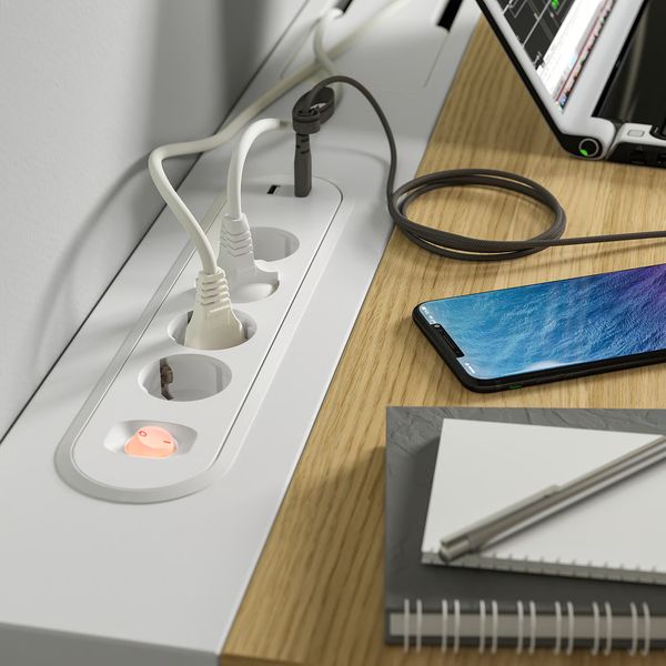 MITTZON МИТТЗОН Письменный стол - дубовый шпон белый 160x80 см - фото 5