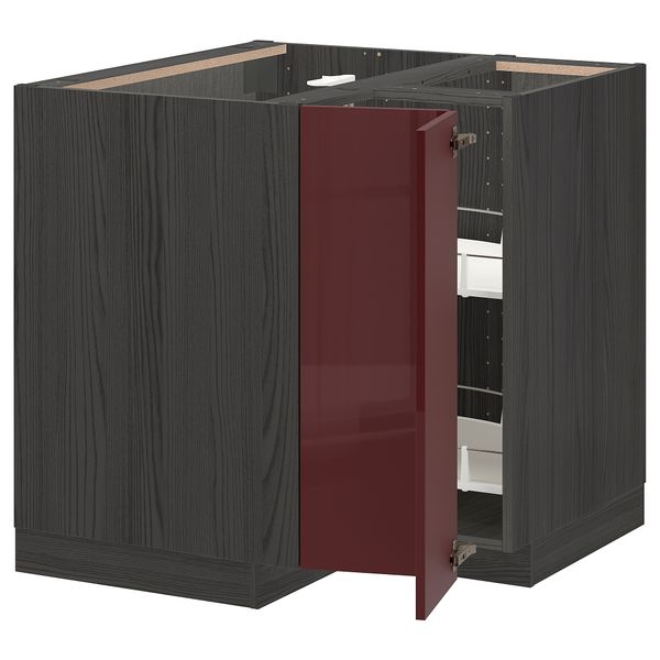 Угловой Напольный шкаф с вращающейся секцией, 88x88 cm IKEA METOD МЕТОД 693.276.80 - фото 1