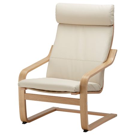 Кресло ПОЭНГ, дубовый шпон, Бумстад бежевый