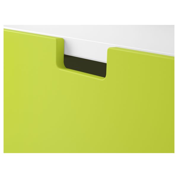 Комбинация для хранения со скамьей СТУВА, белый, зеленый (300x50x128 см) - схема-чертеж с размерами