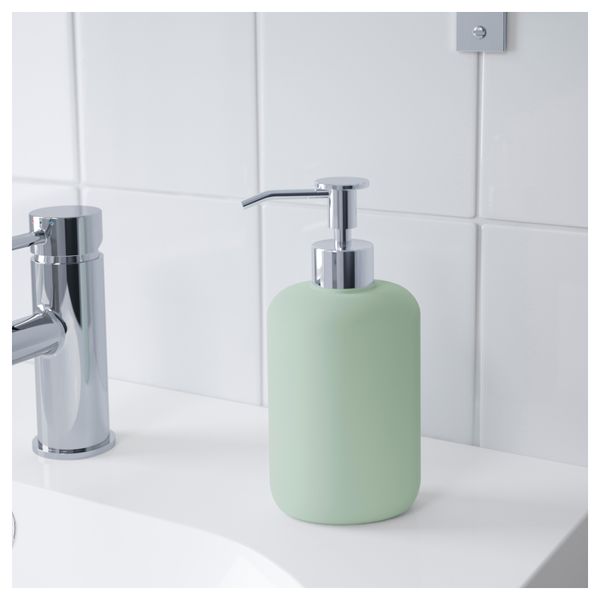 Дозатор для жидкого мыла ЭКОЛЬН, светлый серо-зеленый - фото 2