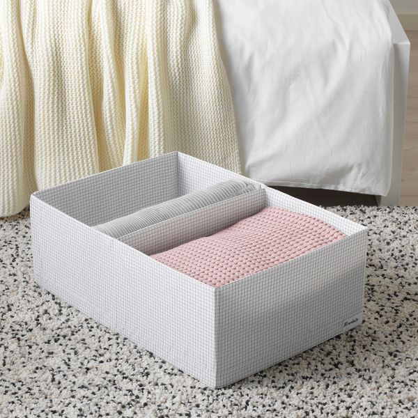 Ящик с отделениями, белый, серый 34x51x18 см IKEA СТУК 903.644.87 - фото 5