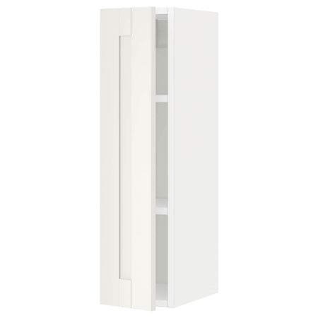 Шкаф навесной с полкой, белый/Сэведаль белый 20x80 см IKEA METOD МЕТОД 992.229.45