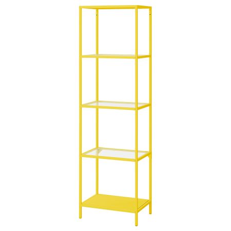 Стеллаж, желтый, стекло, 51x175 см IKEA VITTSJÖ ВИТШЁ 805.955.44