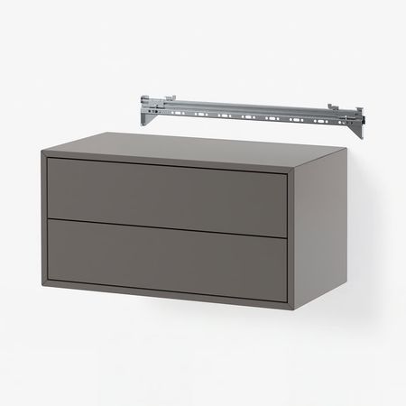 EKET Комбинация д/хранения - с 2 ящиками/темно-серый 70x35x35 см