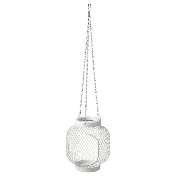 Фонарь для формовой свечи, белый 22 см IKEA TOPPIG ТОППИГ 404.833.79 - фото 1