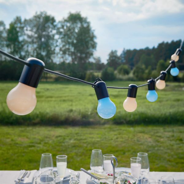 Гирлянда, 12 светодиодов, для сада/разноцветный IKEA SOLVINDEN СОЛВИДЕН 904.870.73 - схема-чертеж с размерами