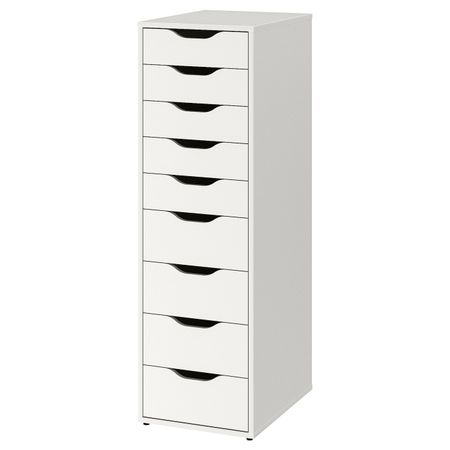 Секция с 9 ящиками, белый 36x116 см IKEA ALEX АЛЕКС 504.861.41
