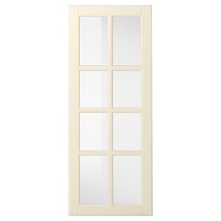 Стеклянная дверь БУДБИН, белый с оттенком