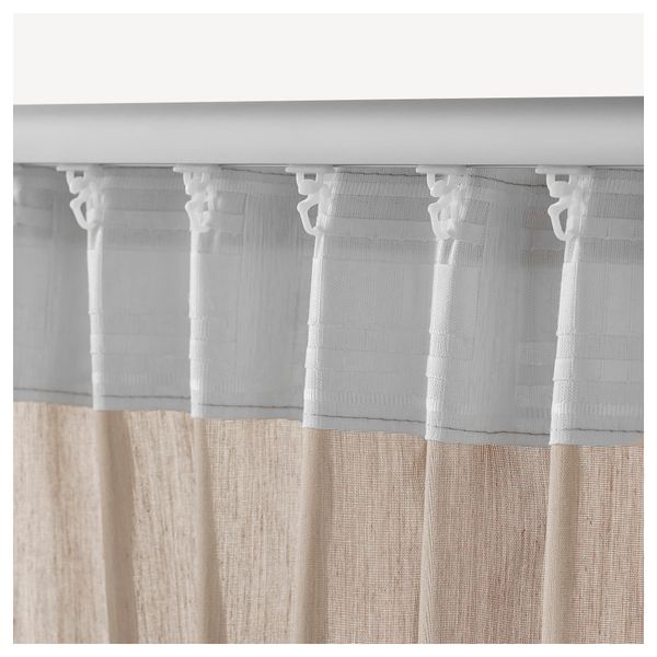 Гардины, 1 пара ВИВАН, бежевый (145x300 см) - схема-чертеж с размерами