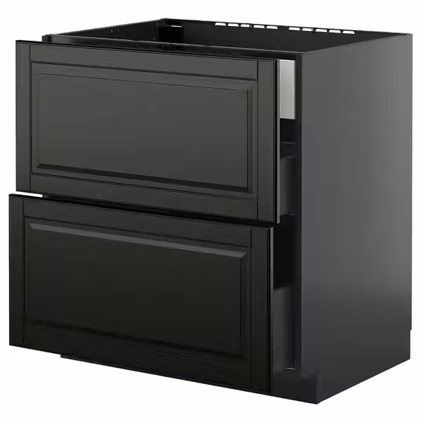 METOD / KNIVSHULT Шкаф д/варочн панели/вытяжка/ящик - схема-чертеж с размерами