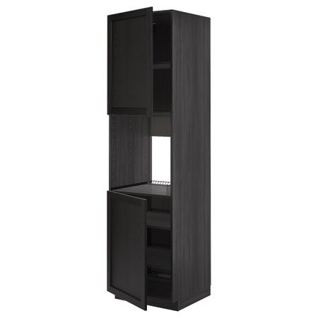 Высокий шкаф для духовки, 2 дверцы, полки, 60x60x220 cm IKEA METOD МЕТОД 194.644.34
