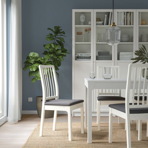 Стул, белый, Hakebo темно-серый IKEA EKEDALEN ЛЕН ЭКЕДАЛЕН 394.292.13 - схема-чертеж с размерами