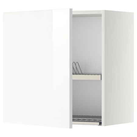METOD Навесной шкаф с сушилкой - белый/Ringhult белый 60x60 см