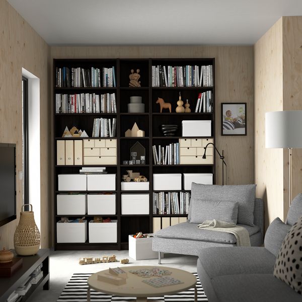 Верхняя полка, темно-коричневый под дуб, 80x28x35 см IKEA BILLY БИЛЛИ 104.928.32 - схема-чертеж с размерами