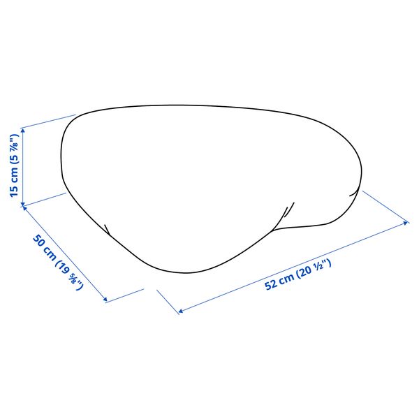 Подушка, 52x50x15 см, синий IKEA EKLUGGMAL 805.560.95 - схема-чертеж с размерами