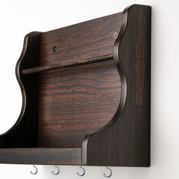 Настенный органайзер, 28x9x21 см, темно-коричневый IKEA LEVLA ЛЕВЛА 204.983.53 - фото 3