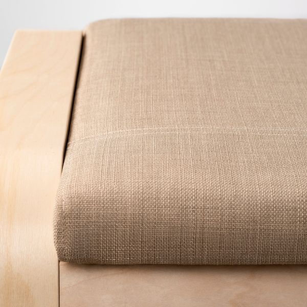 Табурет для ног, березовый шпон/Шифтебу бежевый IKEA POÄNG ПОЭНГ 893.028.10 - фото 2