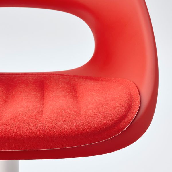 Рабочее кресло c подушкой, красный, белый IKEA ELDBERGET ЭЛДБЕРГЕТ / BLYSKÄR БЛИСКЭР 893.319.21 - фото 5