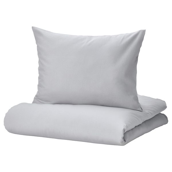 Пододеяльник и 2 наволочки, 240x220, 50x60 см, светло-серый IKEA NATTSVÄRMARE 605.293.19 - фото 1