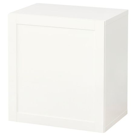 BESTÅ Комбинация настенных шкафов - белый/Hanviken белый 60x42x64 см