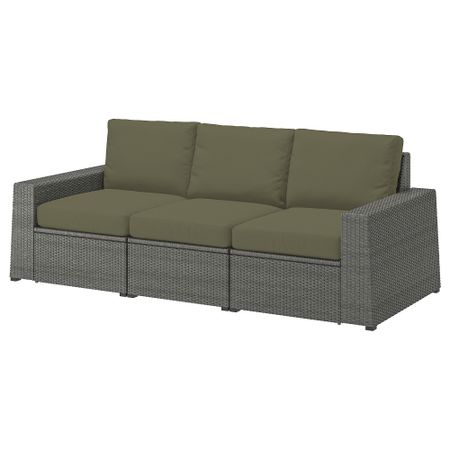 3-местный модульный диван, садовый, 223x82x88 cm IKEA SOLLERÖN СОЛЛЕРОН 294.137.26