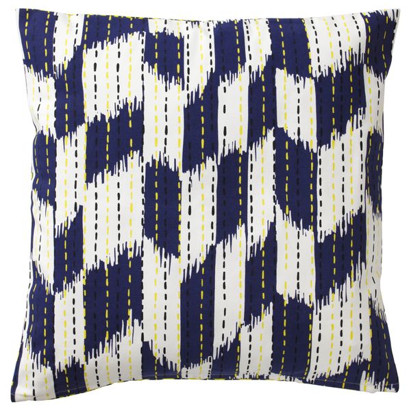 Чехол на подушку СОММАР 2017, белый/синий, желто-зеленый (50x50 см) - фото 1