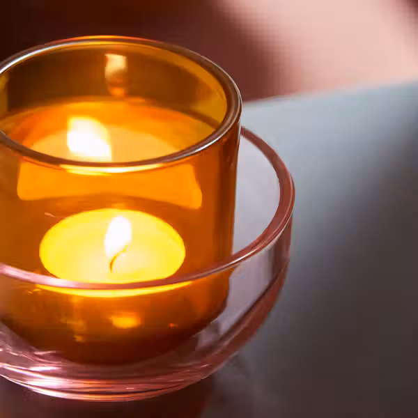 TALLTITA Подсвечник д/греющей свечи, 2 шт. - розовый/коричневый - фото 4