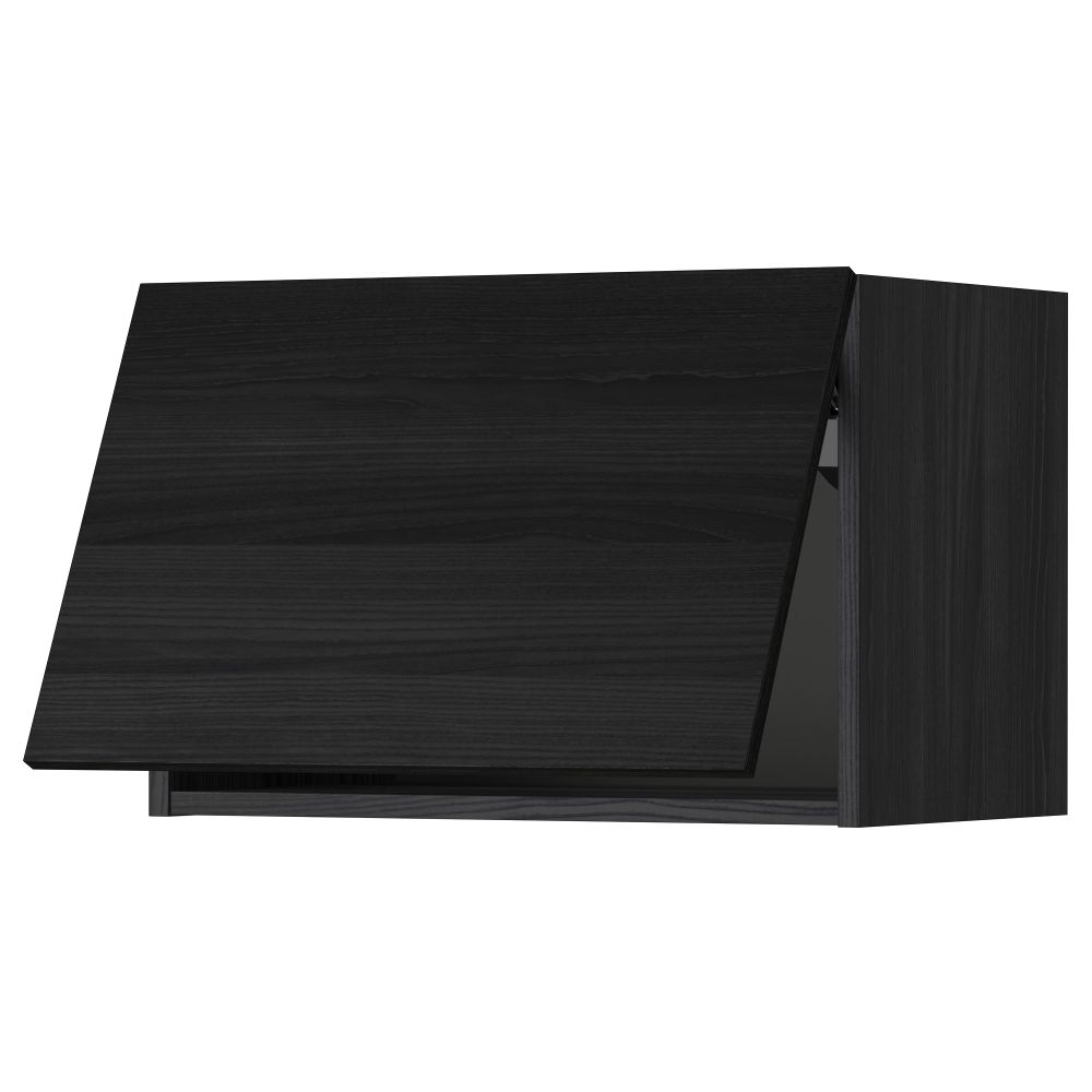 Горизонтальный навесной шкаф МЕТОД, черный, Тингсрид черный - схема-чертеж с размерами