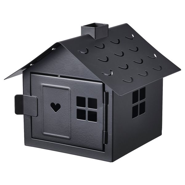 Подсвечник для греющей свечи, домик/черный 14 см IKEA VINDLÖS ВИНДЛЁС 904.973.07 - фото 1