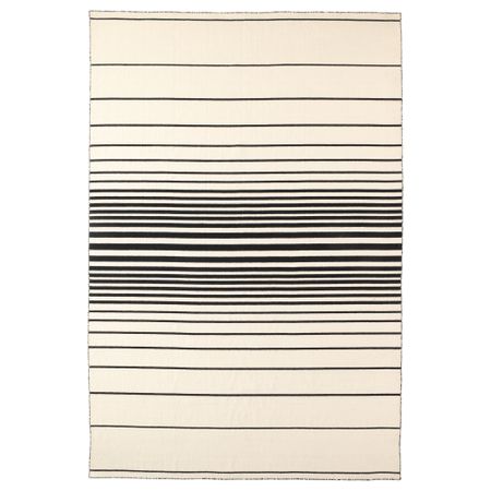 Ковер, безворсовый РИСТИНГЕ, ручная работа белый с оттенком белый с оттенком, черный (200x300 см)