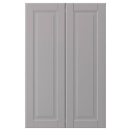 Дверца для напольного углового шкаф, 2 шт., серый, 25x80 см IKEA BODBYN БУДБИН 102.210.44