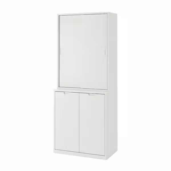 TONSTAD Комбинация для хран с раздв дверц - белый с оттенком 81x47x201 см - фото 1