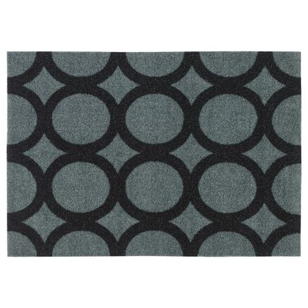 Придверный коврик, орнамент-круги серый-черный 40x60 см IKEA МЕЙЛС 403.924.35